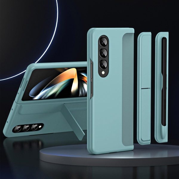 Detachable Pen & Phone Case for Samsung Galaxy z Fold 4 - 2 in 1 - Green - Image 11