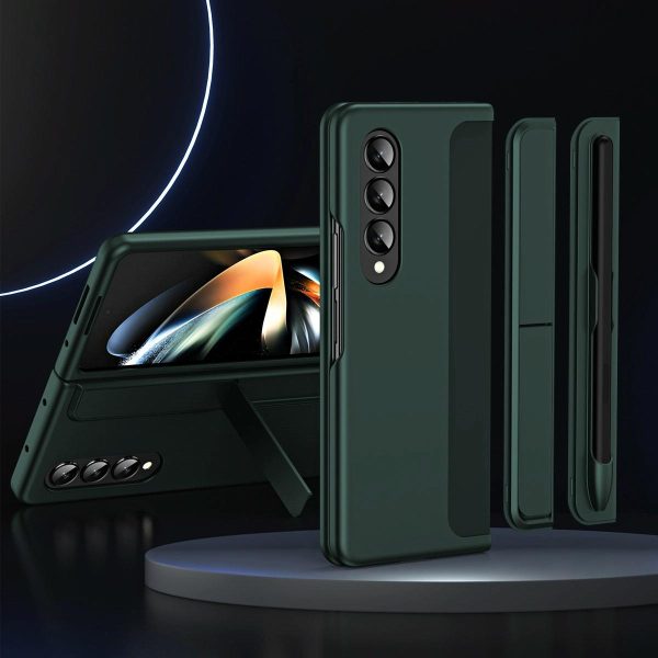 Detachable Pen & Phone Case for Samsung Galaxy z Fold 4 - 2 in 1 - Green - Image 15