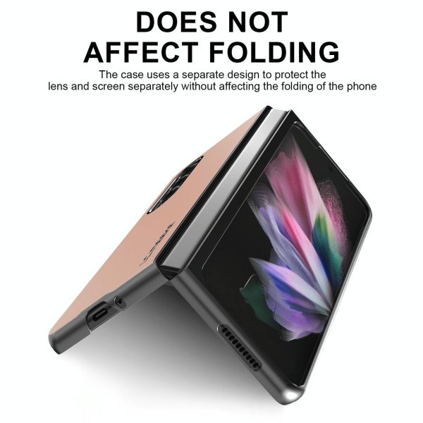 Leather Shockproof Case for Samsung Galaxy z Fold 4 / 5g - Pink - Image 3