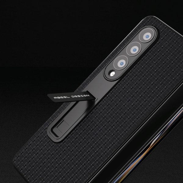 Premium Leather Phone Case with Holder for Samsung Galaxy z Fold 4 / 5g - Luxury Design - Night Green - Image 15