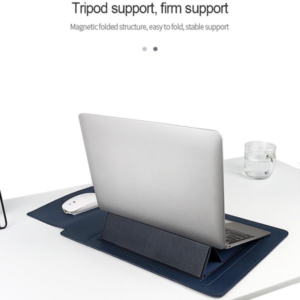 3-in-1 Multifunctional Laptop Bag for 14.1-15.4 Inch Devices in Pu Material - Sapphire Blue - Image 6