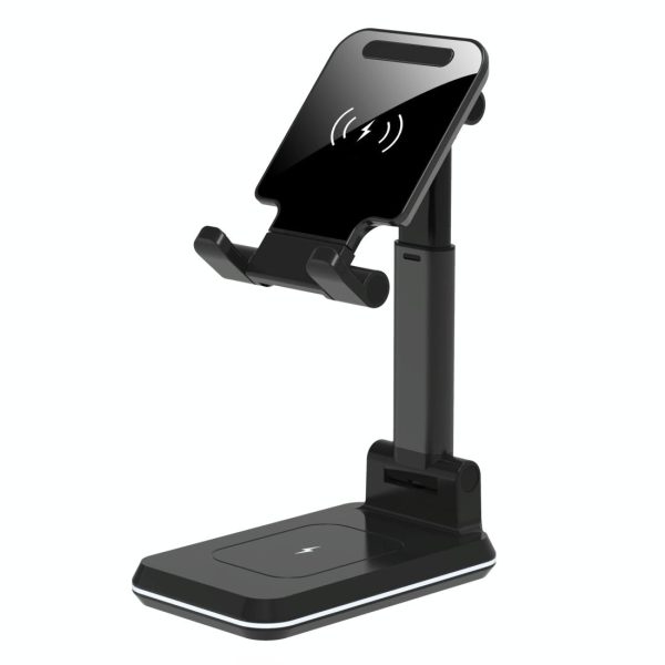 Portable 2 In 1 Wireless Charging Stand Double Charge - Black - Image 2