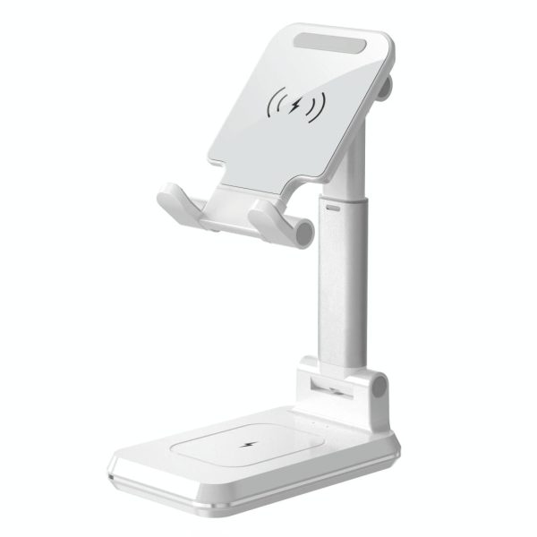 Portable 2 In 1 Wireless Charging Stand Double Charge - Black - Image 3