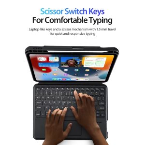 Black Magnetic Bluetooth Keyboard Tablet Case - For Ipad 10.2 2019/2020/2021/Air 2019/Pro 10.5 Inch 2017 - Image 8