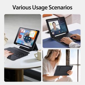 Black Magnetic Bluetooth Keyboard Tablet Case - For Ipad 10.2 2019/2020/2021/Air 2019/Pro 10.5 Inch 2017 - Image 15