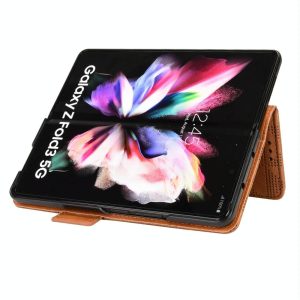 Symmetrical Leather Triangle Phone Case for Samsung Galaxy z Fold 4 - Black - Image 6