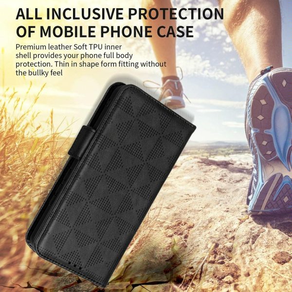 Symmetrical Leather Triangle Phone Case for Samsung Galaxy z Fold 4 - Black - Image 8
