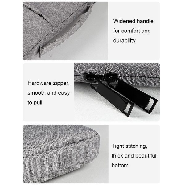 Waterproof Laptop Handbag - 15.6 Inches Shock-absorbing & Large-capacity - Grey - Image 6