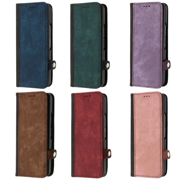 Leather Phone Case with Side Buckle for Samsung Galaxy z Fold 4 / 5g - Royal Blue - Image 7