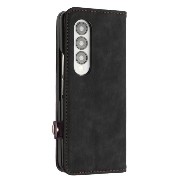 Leather Phone Case with Side Buckle for Samsung Galaxy z Fold 4 / 5g - Royal Blue - Image 10