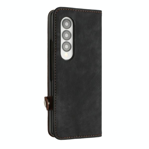 Leather Phone Case with Side Buckle for Samsung Galaxy z Fold 4 / 5g - Royal Blue - Image 15