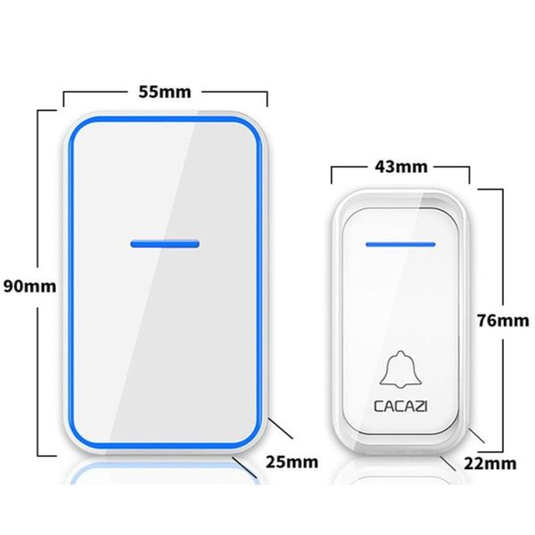 Wireless Digital Doorbell For Elderly - Home Smart - White - Image 3