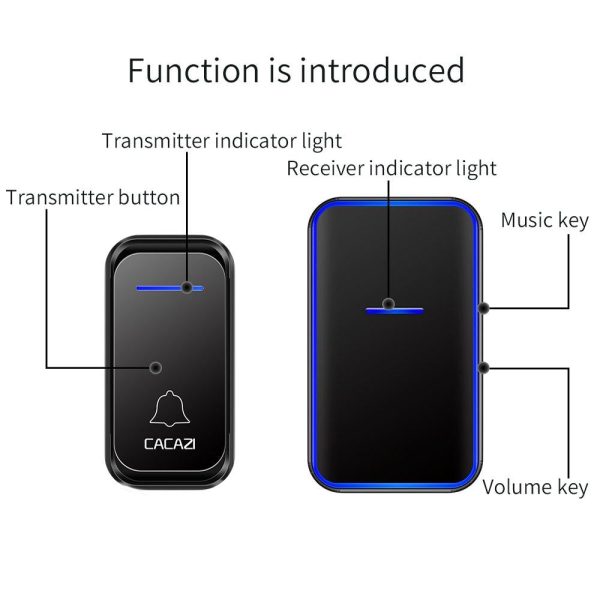 Wireless Digital Doorbell For Elderly - Home Smart - White - Image 6