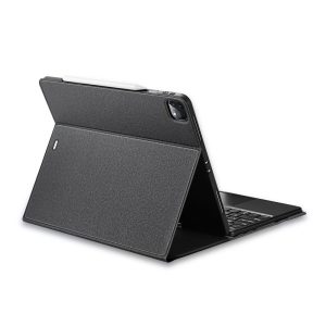 12.9 Ipad Pro Leather Case With Bluetooth Keyboard & Touchpad - Black - Image 3