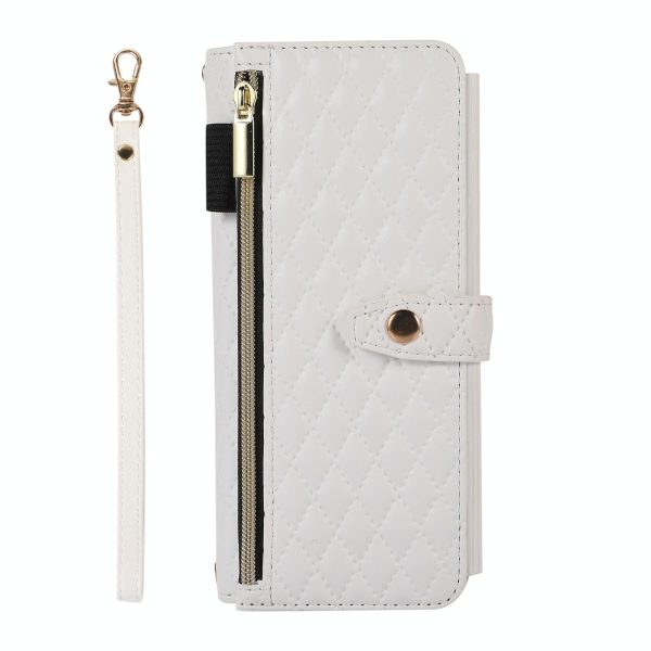 Foldable Diamond Lattice Phone Case for Samsung Galaxy z Fold 4 - White - Image 10