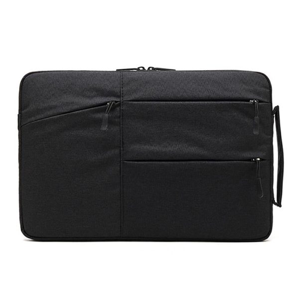 14 Inch Business Laptop Liner Bag with Zipper Closure - Polyester Material - Black