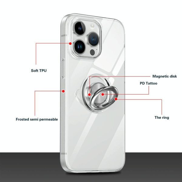 Tpu Phone Case with Ring Holder for Iphone 15 - Slim & Secure - Image 3