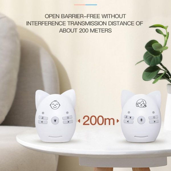 Wireless Baby Monitor With Voice Intercom And Night Light - White - Image 8