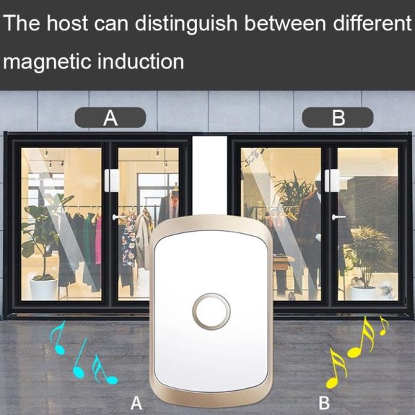 Smart Wireless Doorbell Alarm With 3 Split Type Door Sensors - Gold - Image 6