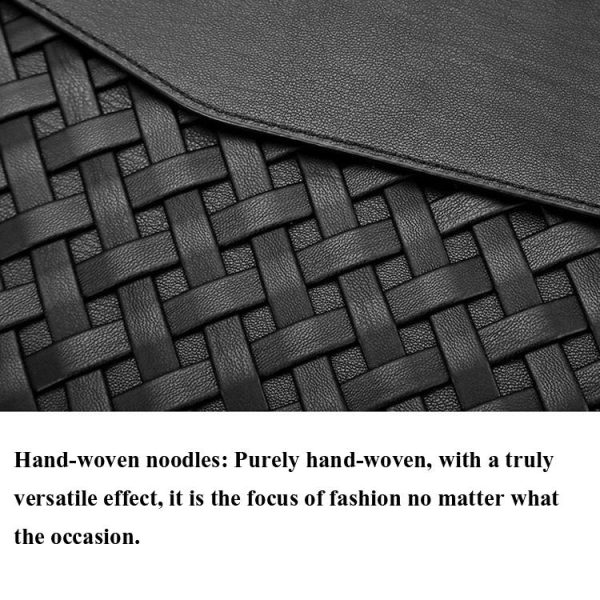 15 Inch Hand-Woven Notebook Liner Bag For Computers - Black - Image 6