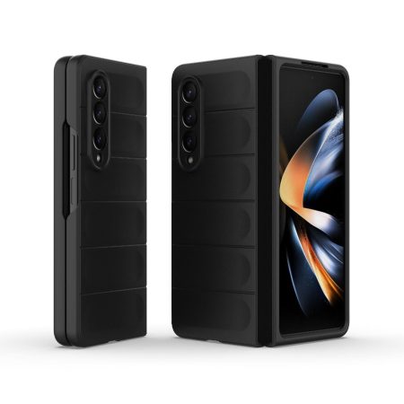 Foldable Shockproof Phone Case with Magic Shield - Slim Design - Black