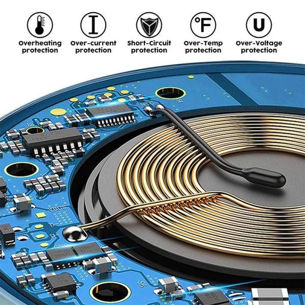 Wireless Charging Pad Qi Standard - Black - Image 6