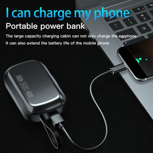 Touch Bluetooth Earphones with Dual Noise Cancellation and Charging Box - Image 5