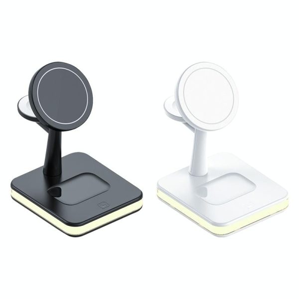 15W Wireless Fast Charger With 360° Rotating Holder - Black - Image 3