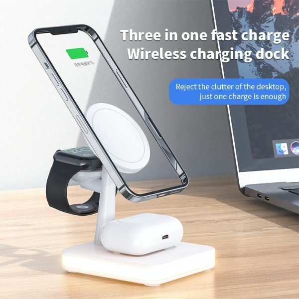 15W Wireless Fast Charger With 360° Rotating Holder - Black - Image 7