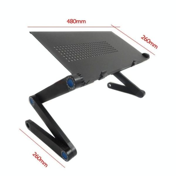 Adjustable Foldable Laptop Stand - Portable Aluminium Alloy - 360 Degree Rotation - Image 4