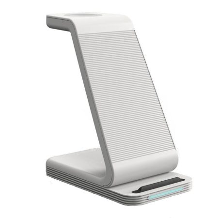 3 In 1 15W Vertical Wireless Charger - White