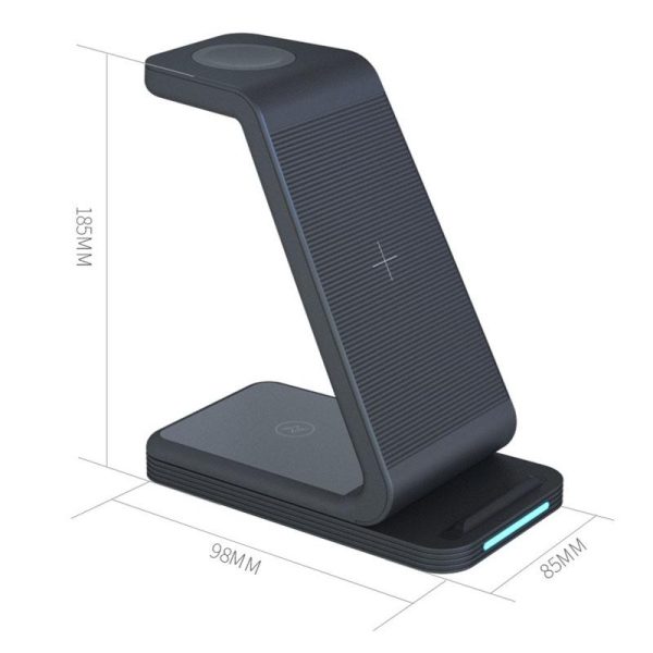 3 In 1 15W Vertical Wireless Charger - White - Image 4