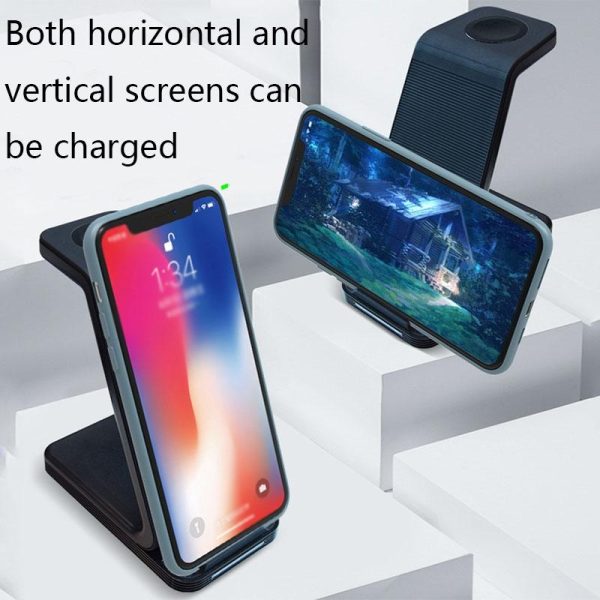 3 In 1 15W Vertical Wireless Charger - White - Image 7