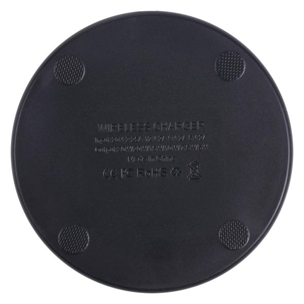 10W Plaid Pattern Round Wireless Charger - Black - Image 4