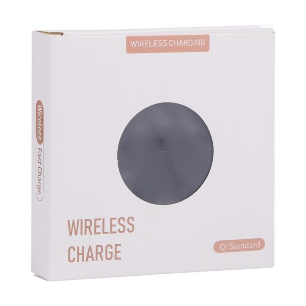 10W Plaid Pattern Round Wireless Charger - Black - Image 6