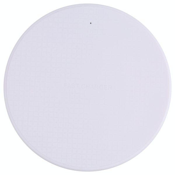 10W Plaid Pattern Round Wireless Charger - Black - Image 9