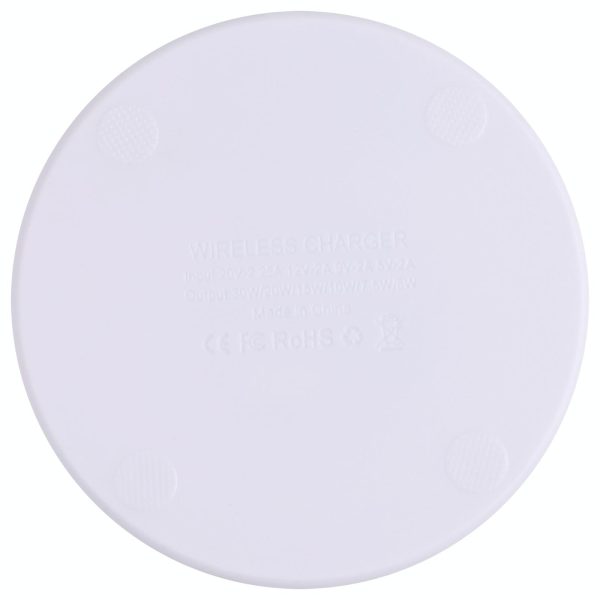 10W Plaid Pattern Round Wireless Charger - Black - Image 10