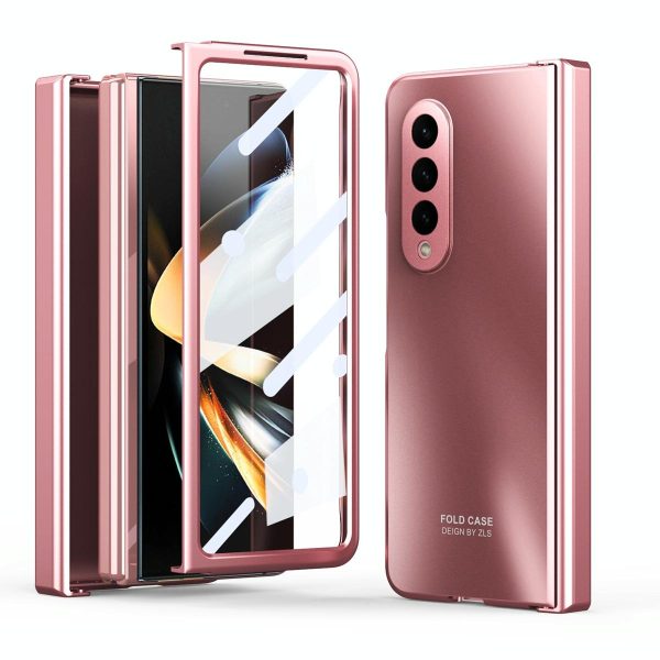 Foldable Electroplated 5g Case for Samsung Galaxy z Fold 4 - Rose Gold
