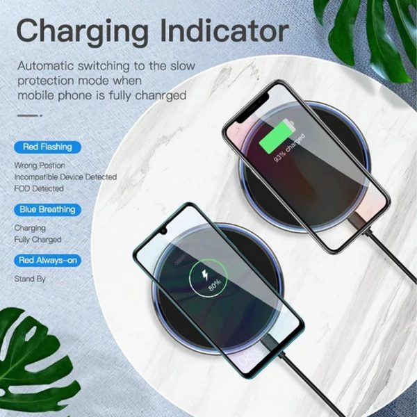 Ultra Thin Wireless Charger For Mobile Phones - White - Image 5