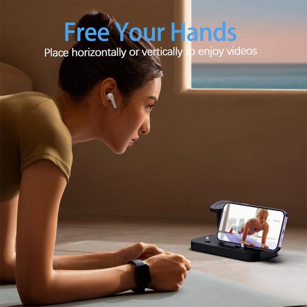 4 In 1 Charging Stand For Apple Watch And Airpods - Black - Image 7