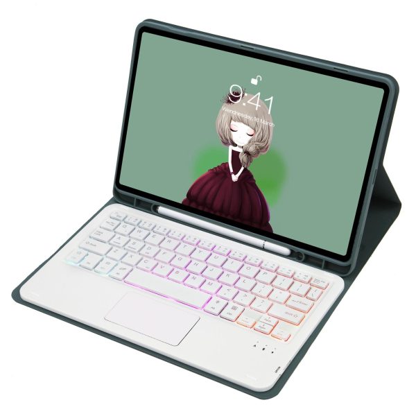 Bluetooth Keyboard Leather Case For Ipad 9.7 2018 & 2017 / Pro 9.7 / Air 2 With Touch Pad & Backlight - Pink - Image 15