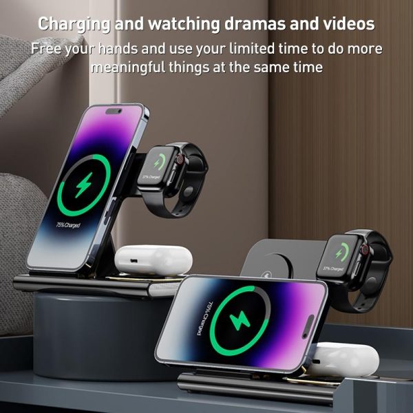 15W 3 In 1 Foldable Wireless Charger - White - Image 8