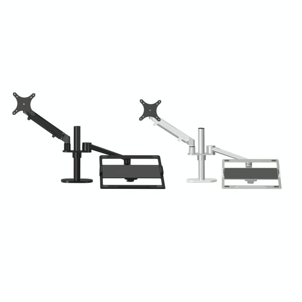 Adjustable Desktop Stand for 17-32 and 12-17 Monitors - Aluminum - Silver - Image 3