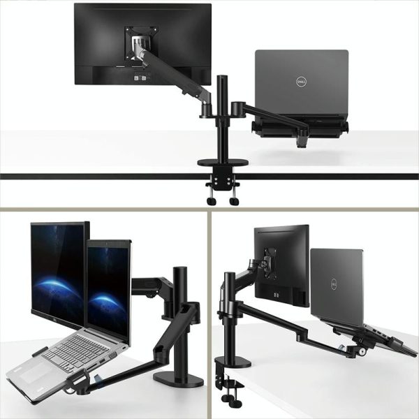 Adjustable Desktop Stand for 17-32 and 12-17 Monitors - Aluminum - Silver - Image 7