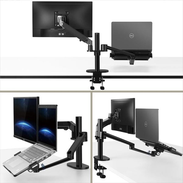 Adjustable Desktop Stand for 17-32 and 12-17 Monitors - Aluminum - Silver - Image 14
