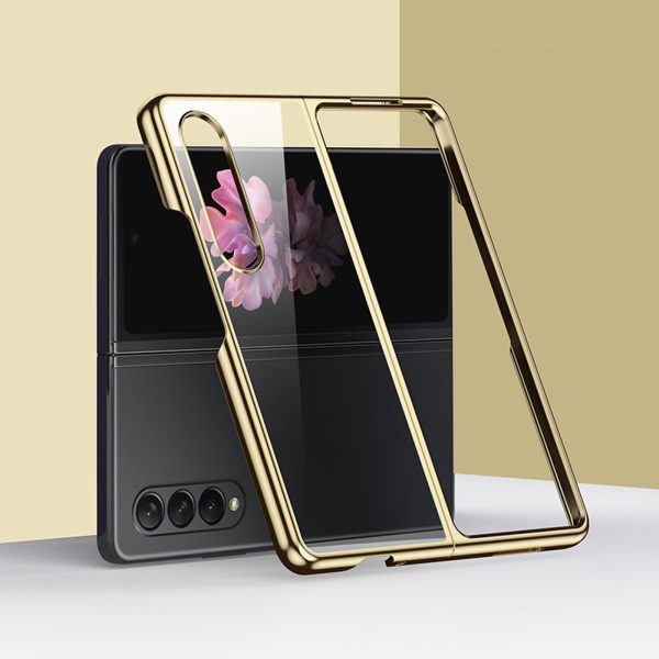 Shockproof Electroplated Case for Samsung Fold 4 5g - Gold