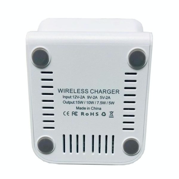 15W Wireless Desktop Charger With Fast Charging - White - Image 7
