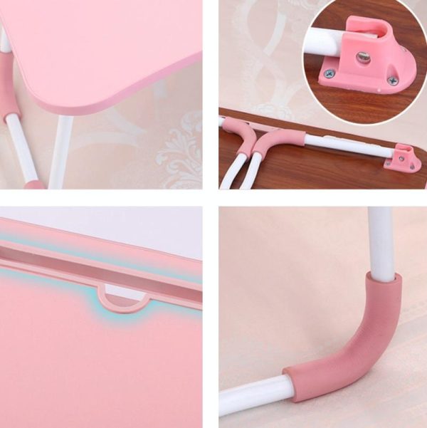 Portable Folding Desk with Fan & Lamp - Compact Design - Teenage Pink - Image 6