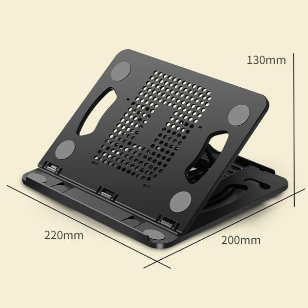 Adjustable Laptop Cooling Stand - Foldable Design - White - Image 4