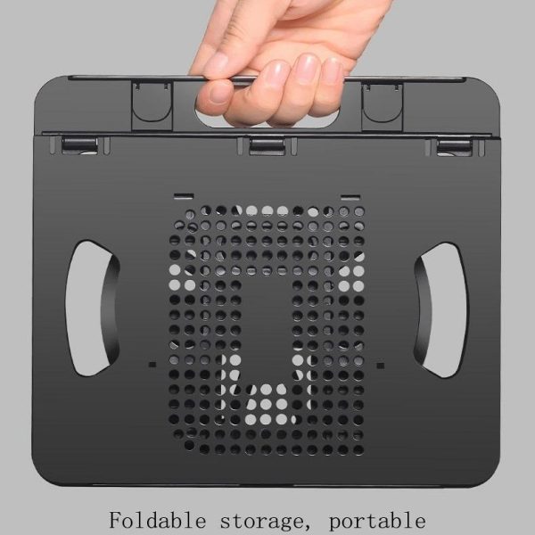 Adjustable Laptop Cooling Stand - Foldable Design - White - Image 5